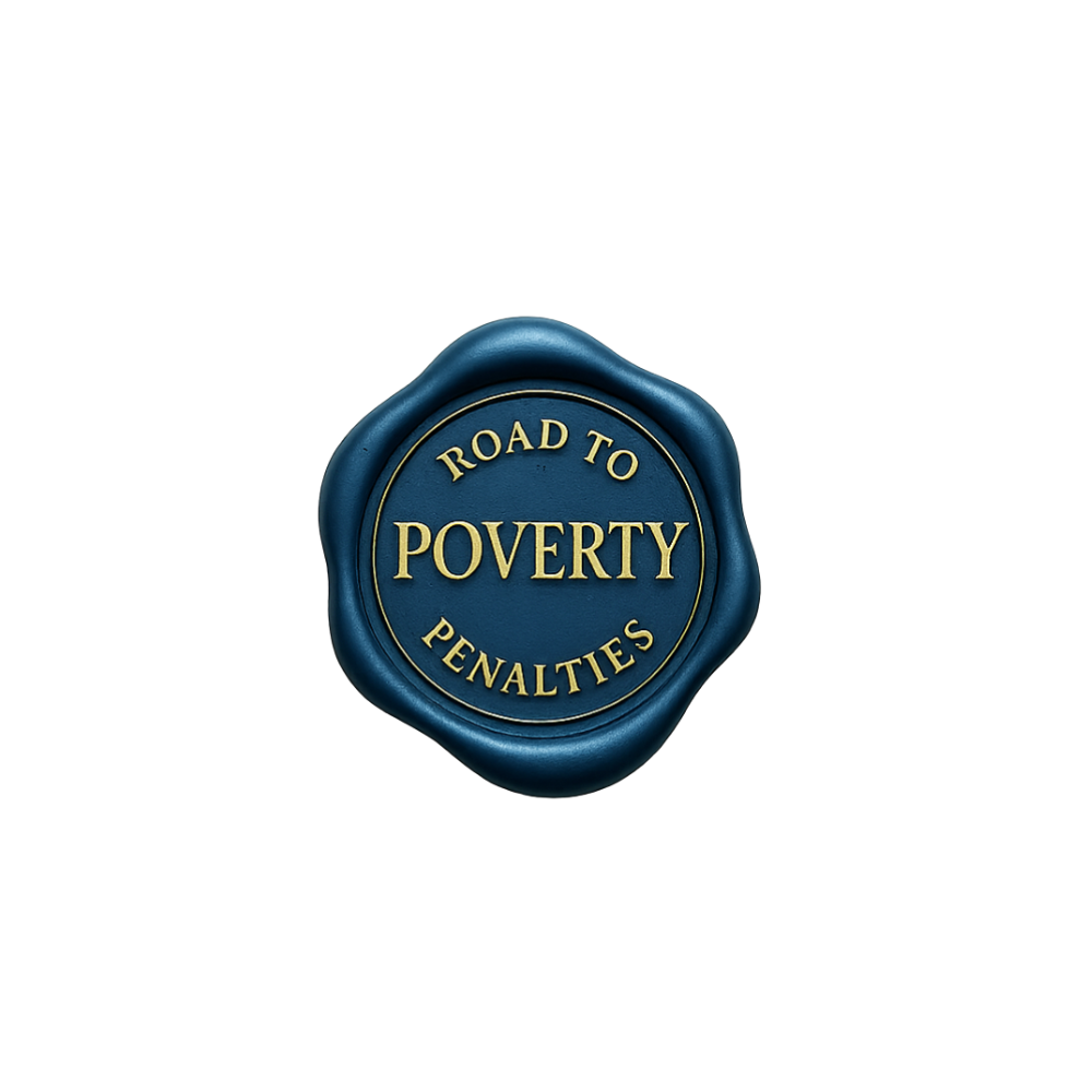 Road to Poverty Seal